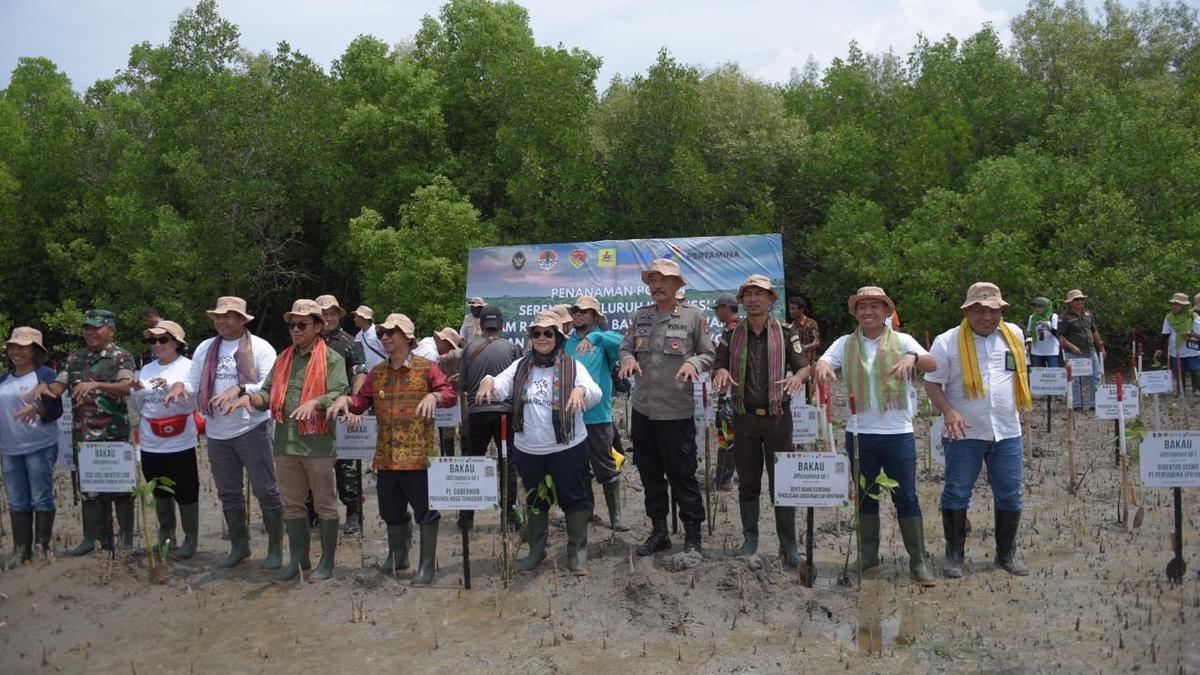 Mitigasi Perubahan Iklim, Pertamina Bersama Kemenkomarves dan KLHK Rehabilitasi Mangrove di NTT