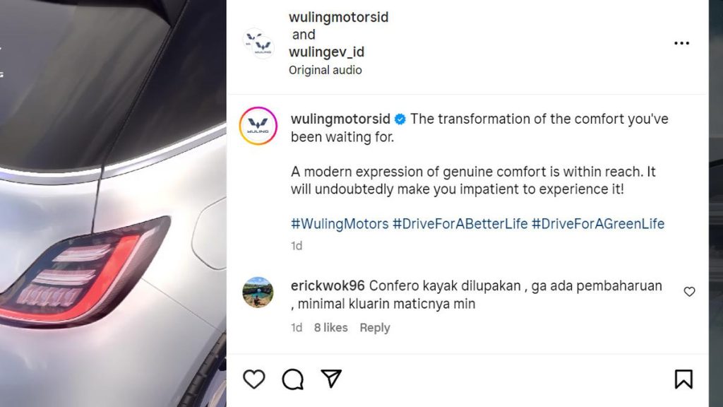 Teaser Mobil Baru Wuling Diduga Cloud EV, Bakal Muncul di IIMS 2024?