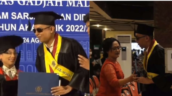 Viral Momen Haru Wisudawan Tunanetra UGM Raih Predikat Cumlaude