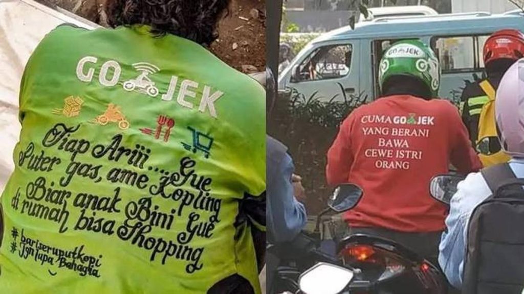 8 Potret Nyeleneh Jaket Ojol, Modifikasinya Kocak Banget