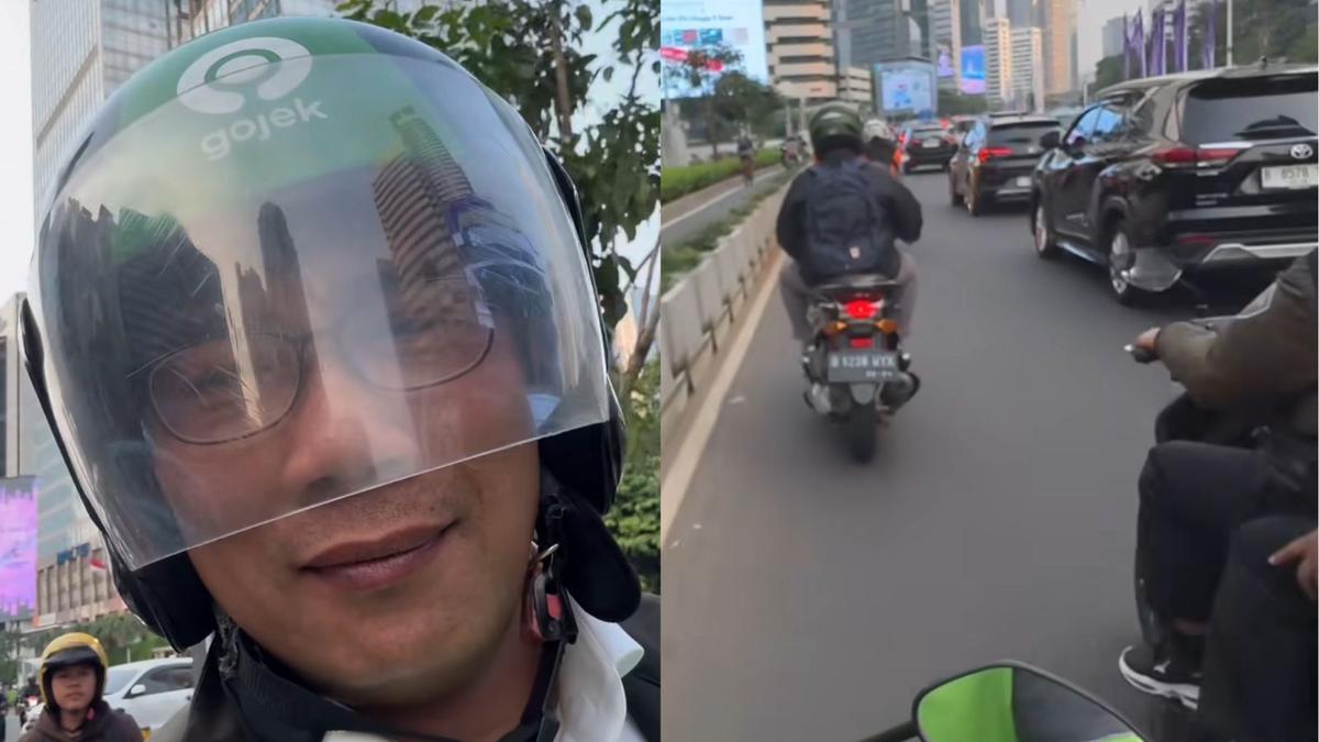 Ridwan Kamil Terobos Kemacetan Jakarta Pakai Ojek Online, Warganet: Ojolnya Senam Jantung