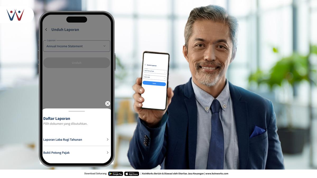 Aplikasi KoinWorks Mudahkan Pendana Laporkan Pajak Lewat Fitur Unduh Bukti Potong Pajak