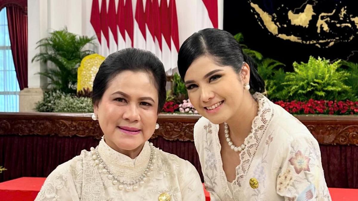 Gaya Iriana Jokowi dan Sejumlah Istri Menteri Halalbihalal, Annisa Pohan Pakai Heels Valentino