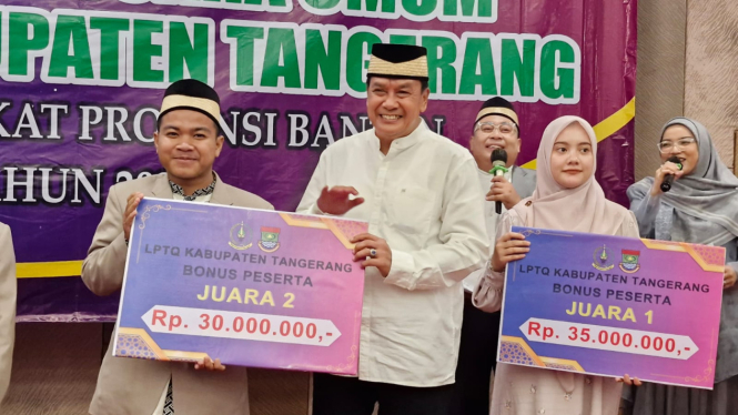 Juarai MTQ Provinsi Banten, Pemkab Tangerang Gelontorkan Rp1,9 Miliar pada Qori dan Qoriah