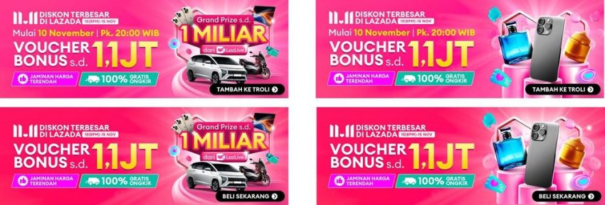 Siap-siap, Promo 11.11 Diskon Terbesar di Lazada Datang Lagi