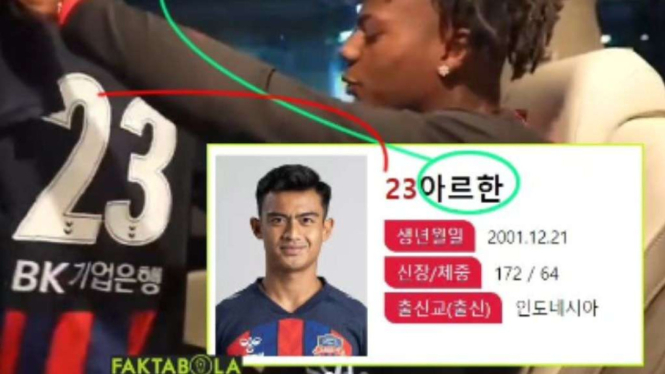 Detik-detik YouTuber Speed Dapat Jersey Suwon FC dengan Nama Punggung Pratama Arhan